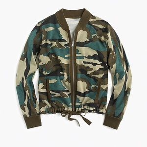 J. Crew Women's Camo Bomber Sweater/Jacket